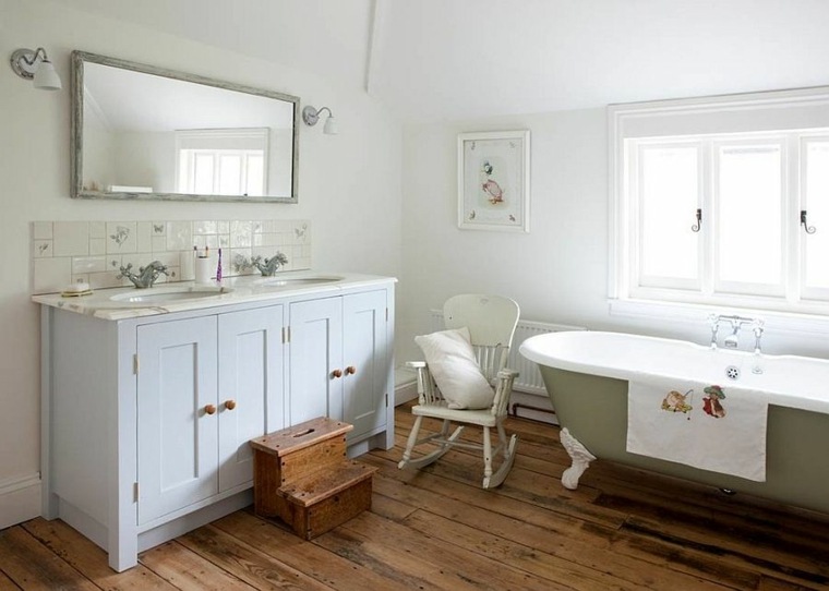 bathroom design mirror frame modern parquet wood bathtub