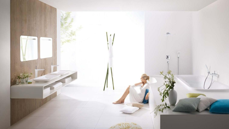 White bathroom and Phoenix Design wood