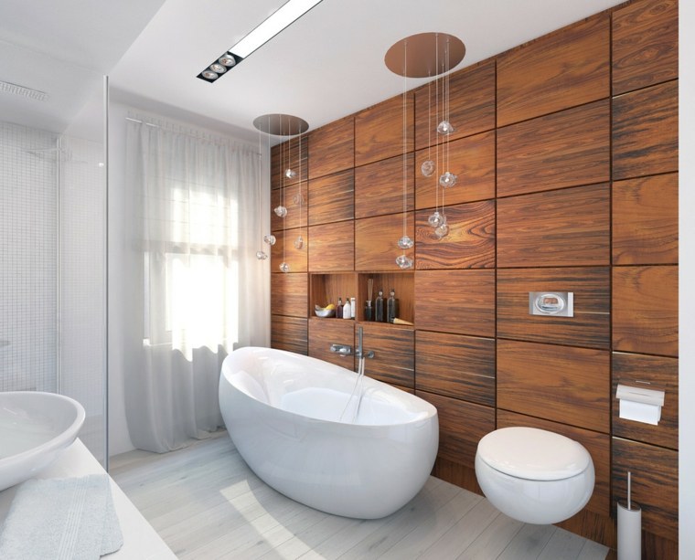 white bathroom and wood design Natalia Chibiryak