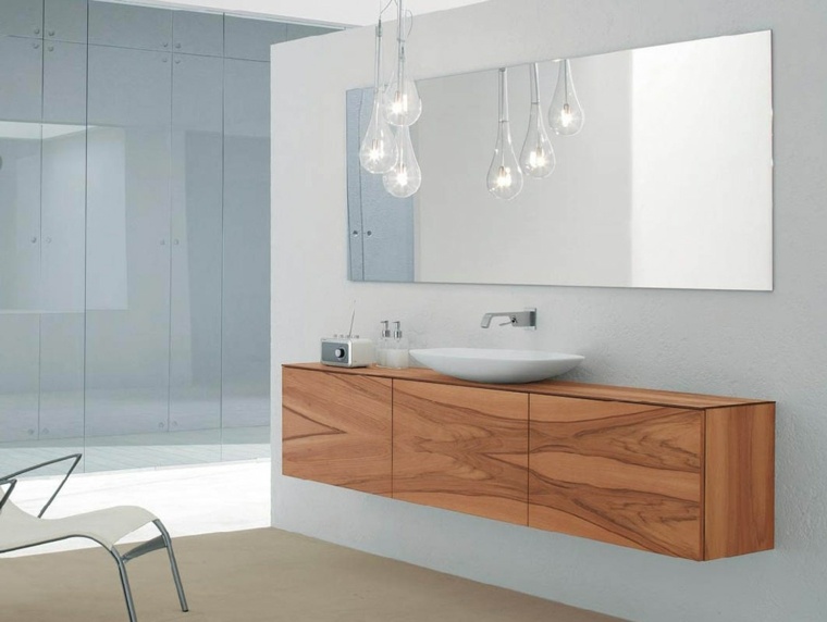 white bathroom furniture and wood