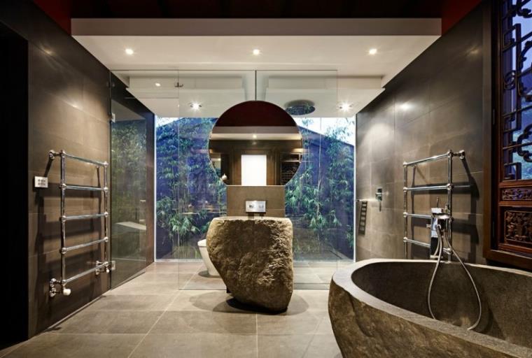 bath-tub-pampering bath-stone-walls-glazed
