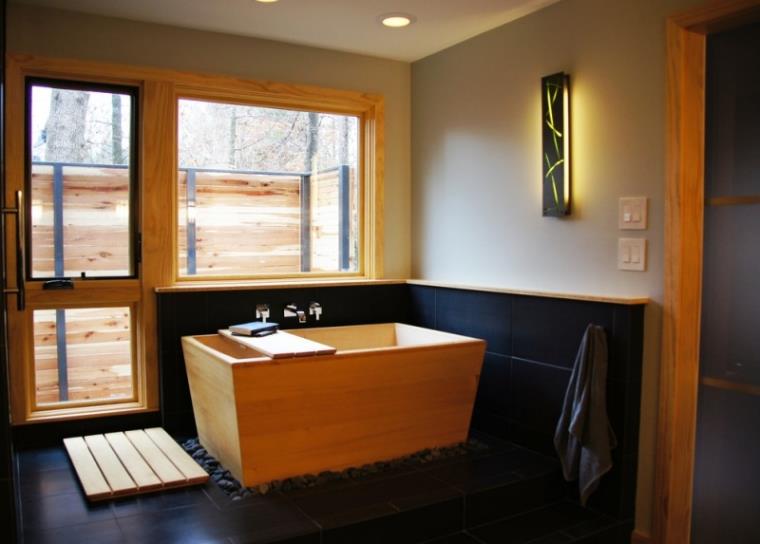 bath-tub-cocooning-wood-light-dark tiles