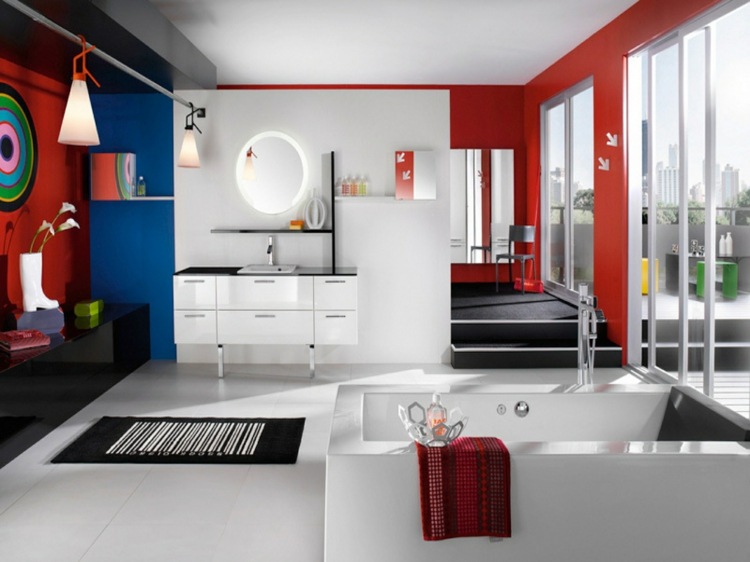 colorful bathroom idee deco