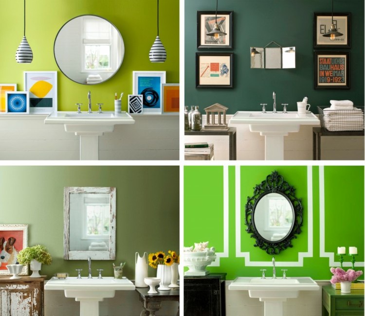 modern colored bathroom