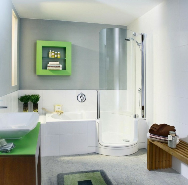 bathroom colored green gray