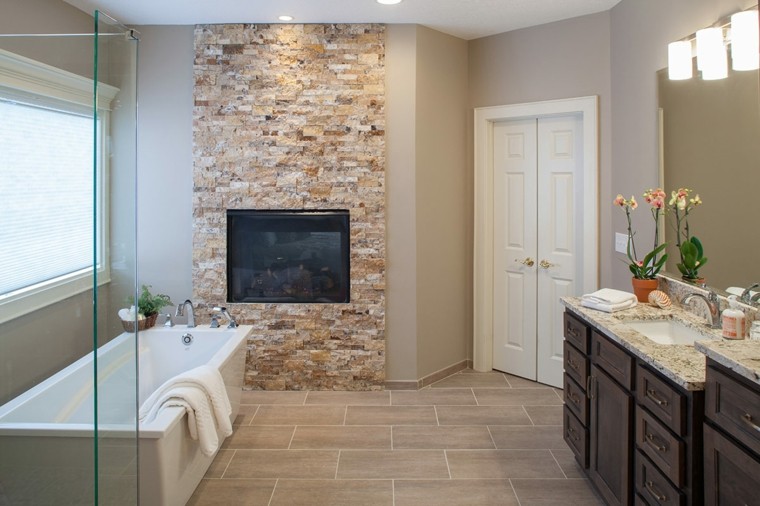 Ultra-modern taupe bathroom