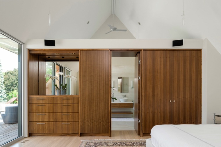 bathroom in wooden room