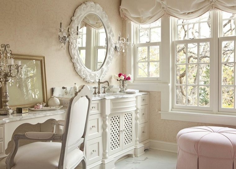 modern bathroom furniture idea mirror frame wood design armchair chair shabby