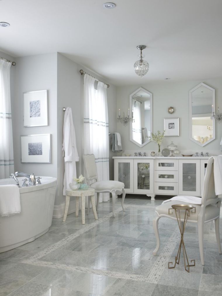 bathroom baroque style marble tile
