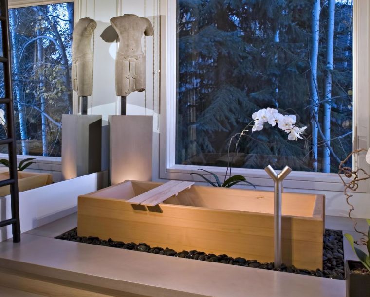 example bathroom deco zen oriental design