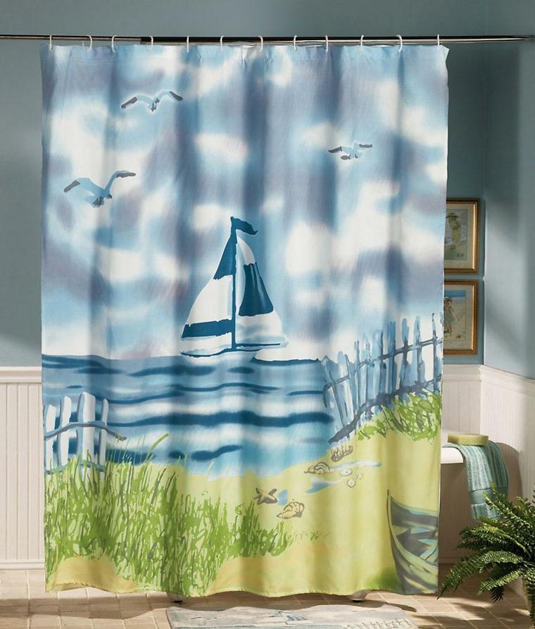 bathroom curtains marine decorations bathtubs