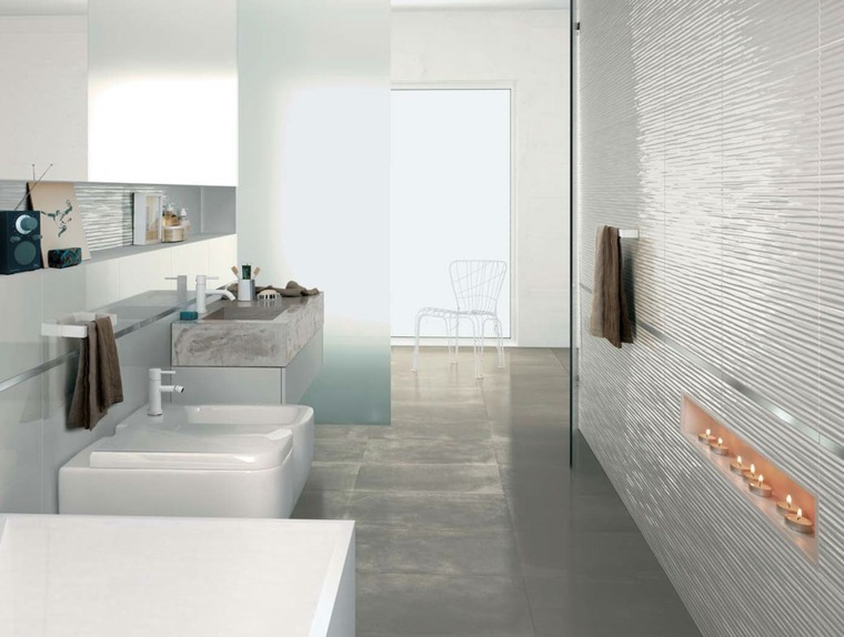 layout bathroom covering floor wall bathtub gray white design