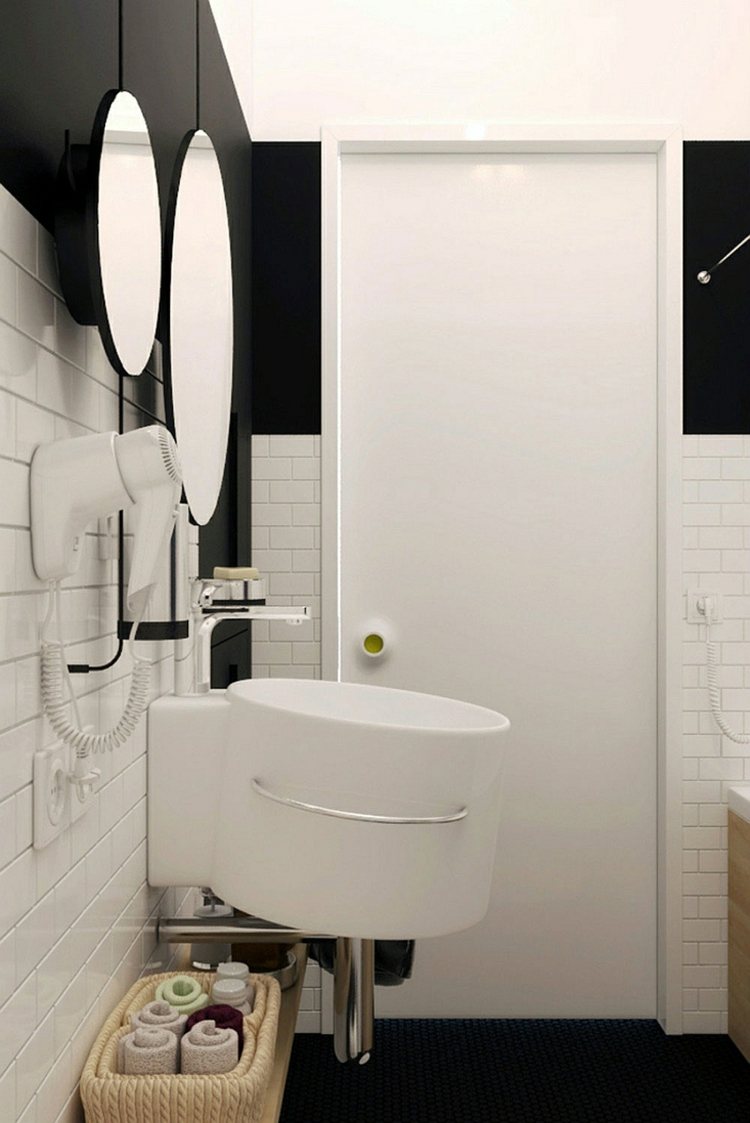 bathroom design black white
