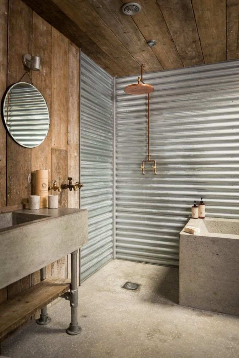 bathroom rustic decoration wood wall cladding