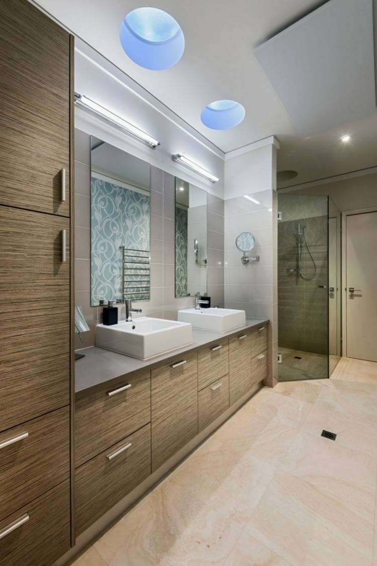 spacious designer bathroom