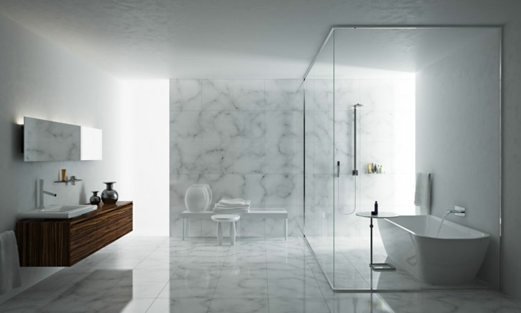 bathroom modern design shower'italienne