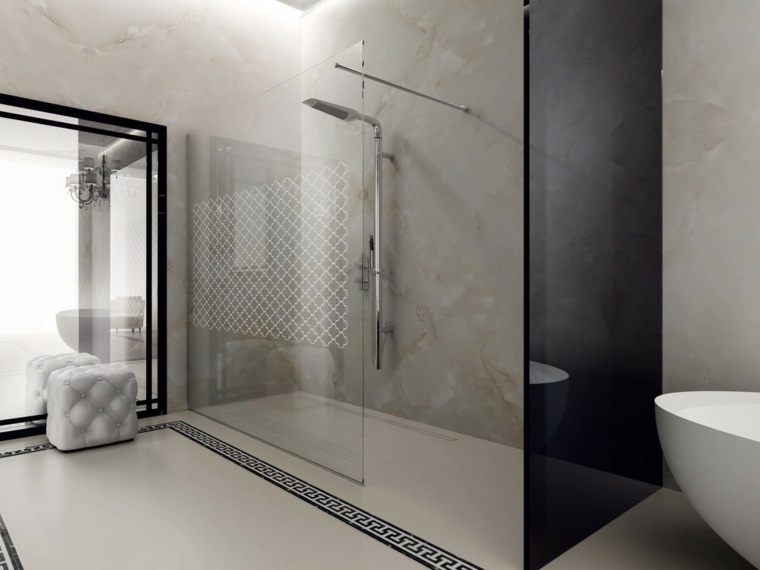 bathroom columns italian shower wall glass