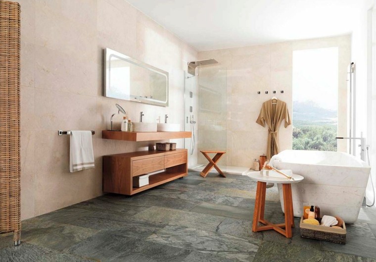 slate tile bathrooms