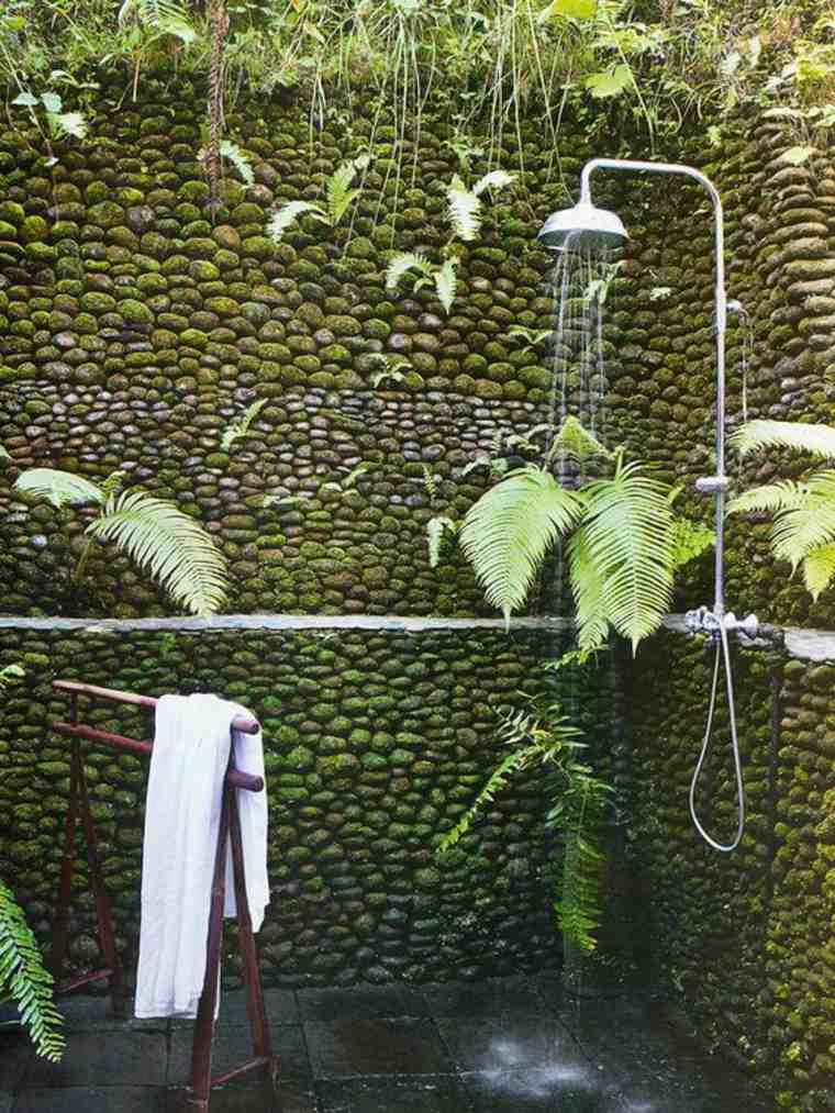 outdoor stone bathroom idea outdoor shower cabin design