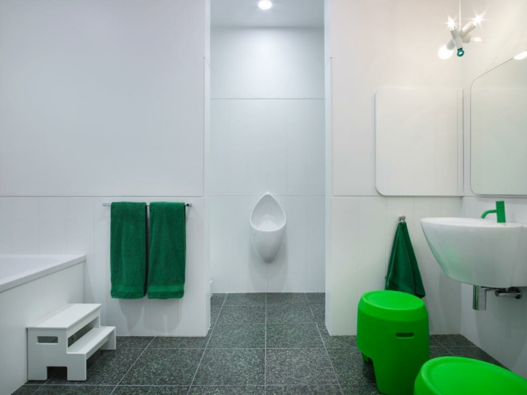 bathroom design green towel idea design