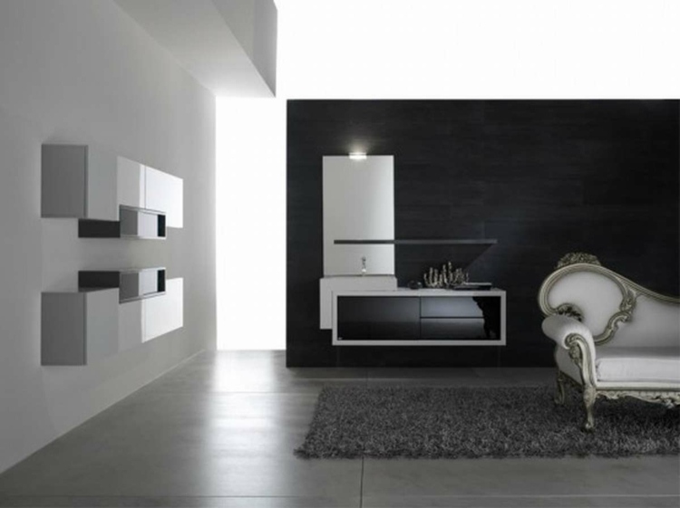 bathroom luxury black white