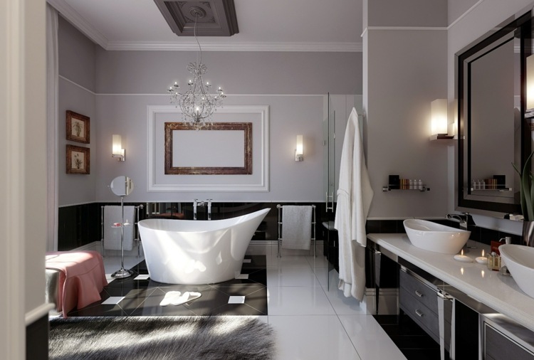 bathroom luxury black white