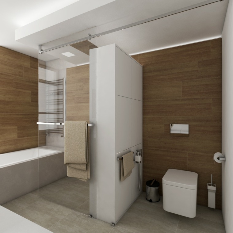 white color bathroom brown