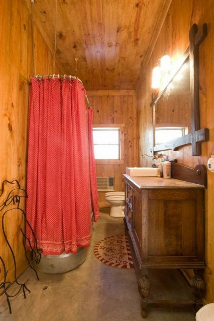 rustic wood furniture bathroom