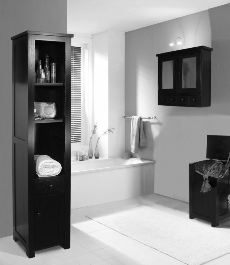 black furniture bathroom