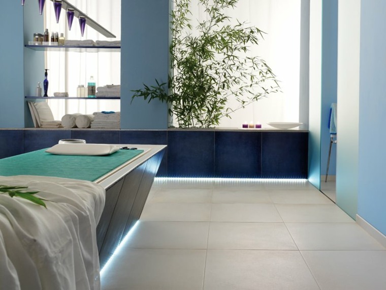 idea tiling bathroom blue green design bathroom idea landscaping plant modern design plant