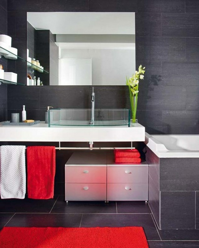 minimalist modern bathroom decorated