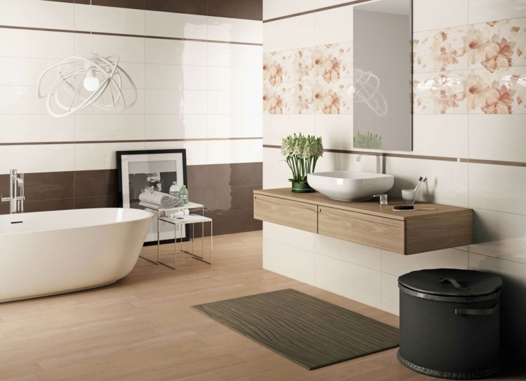 brown bathroom palette modern color