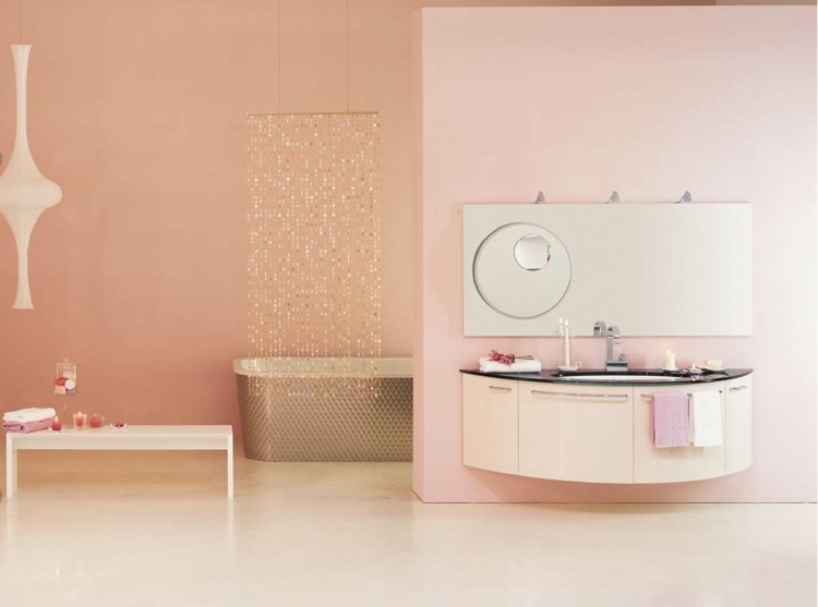 pale pink modern bathroom