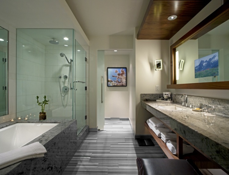 rustic modern bathroom