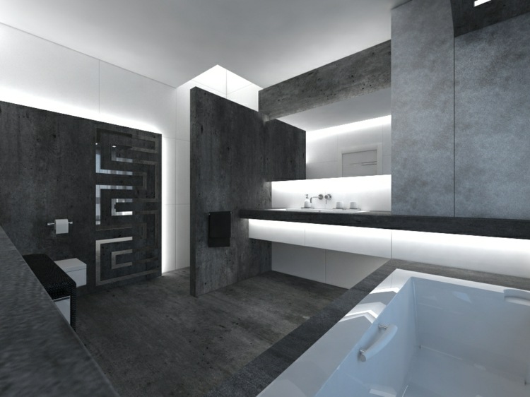 spacious modern bathroom