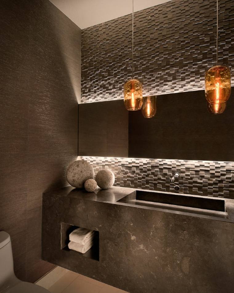 arrange bathroom idea original fixture hanging washbasin sink stone design modern idea