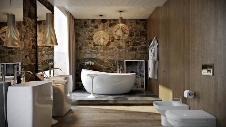 bathroom design stone bathtub