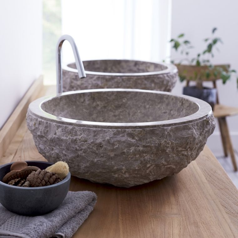 bathroom stone sink stone