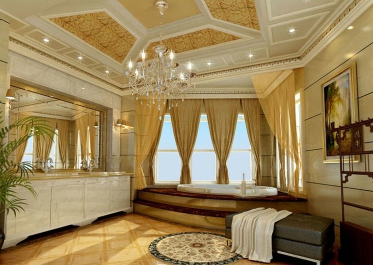 luxurious interior bathroom bath mat bath tub
