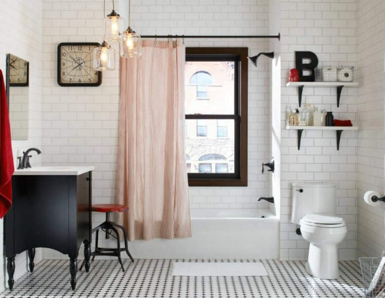 retro bathroom interior vintage decoration