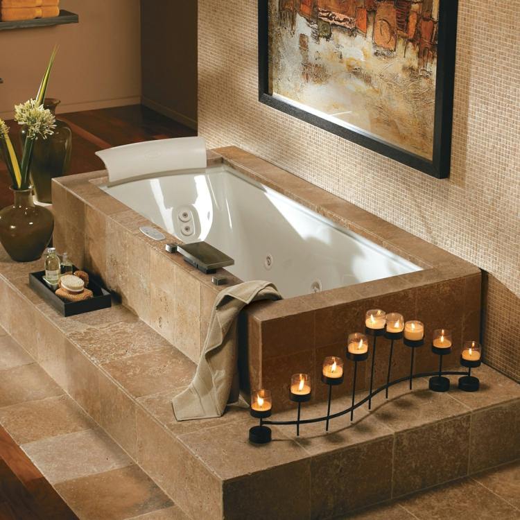 modern romantic bathroom deco