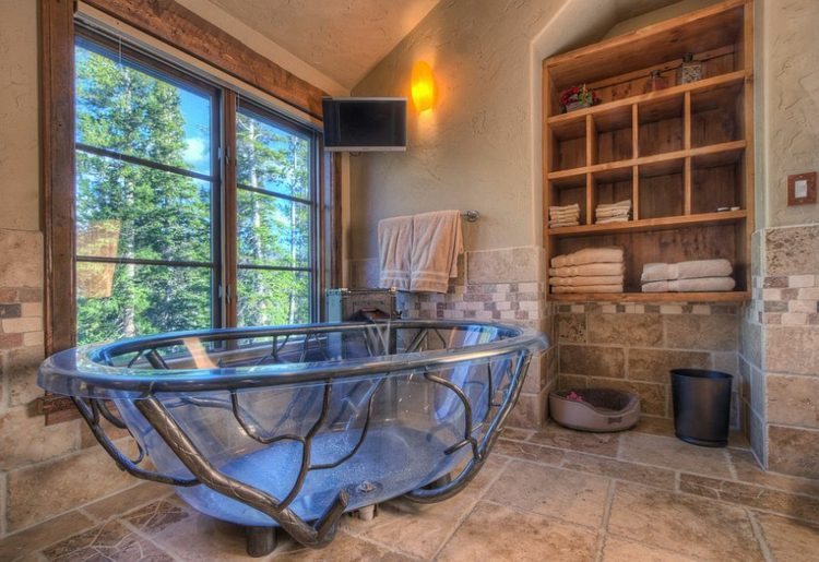 rustic bath tub design