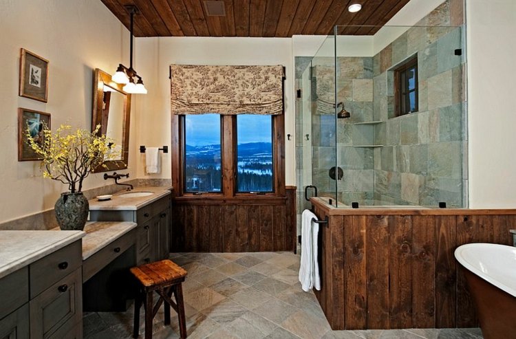 rustic bathroom decoration