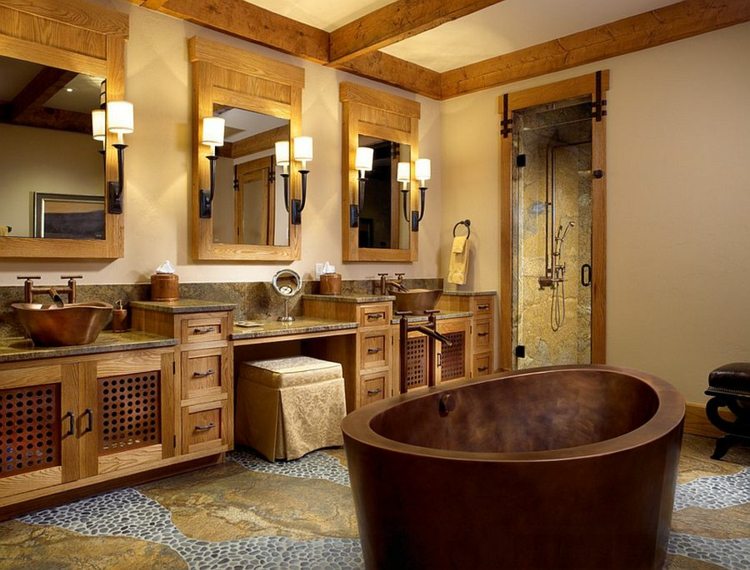 elegant rustic bathroom