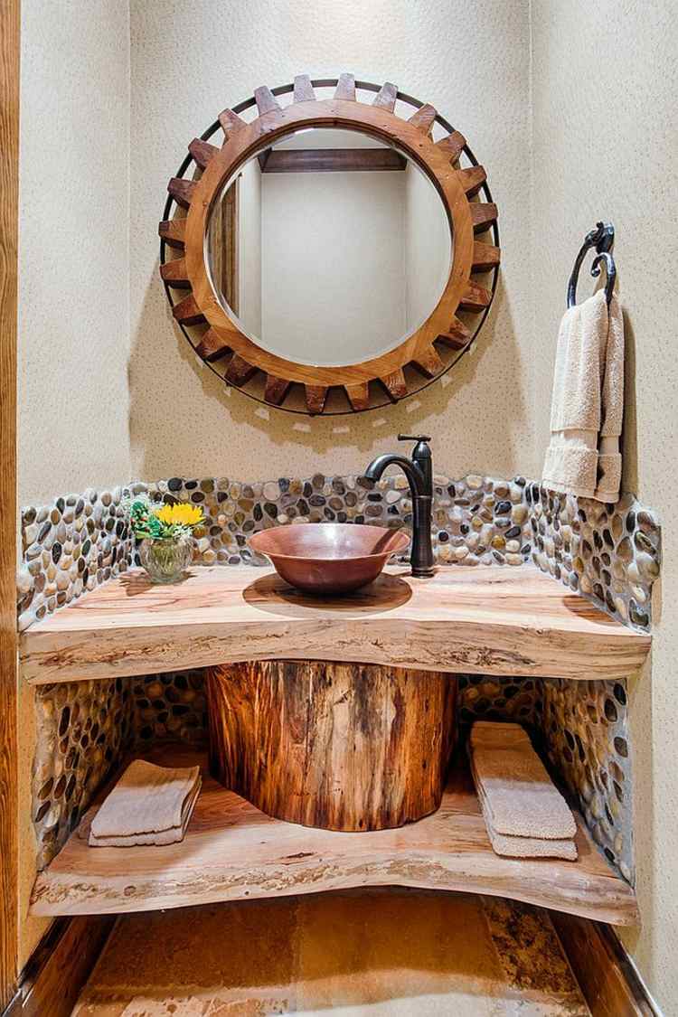 rustic bathroom vanity cabinet wood