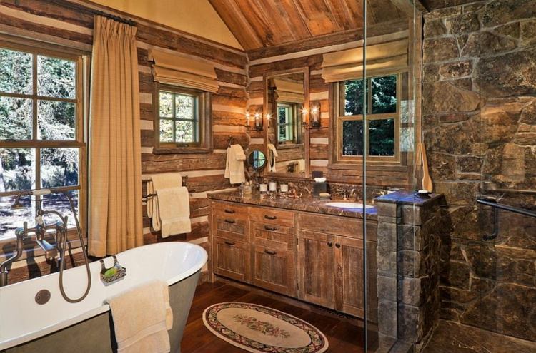 rustic bathroom furniture wood