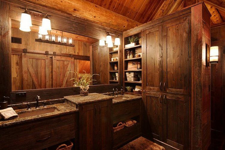 rustic style bathroom