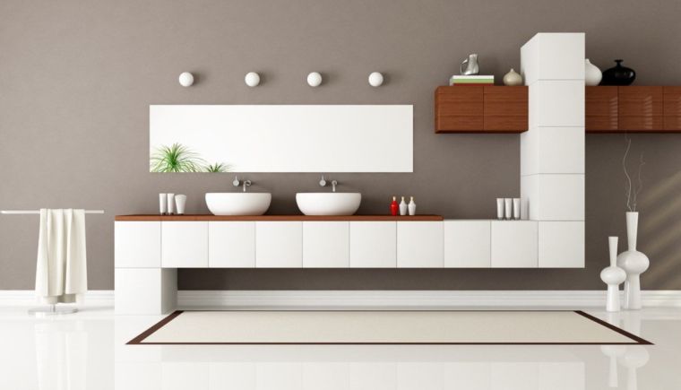 image bathroom gray taupe furniture design modern white