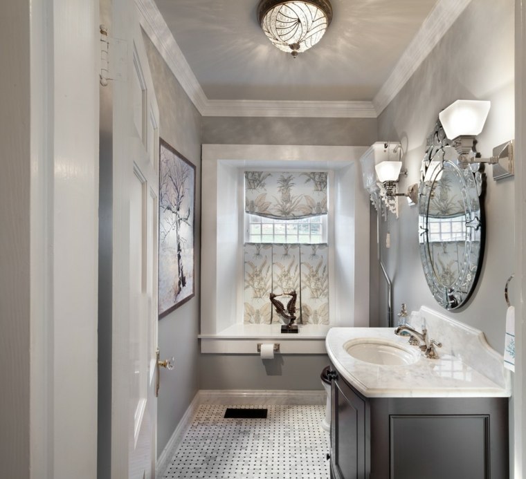 very chic taupe bathroom