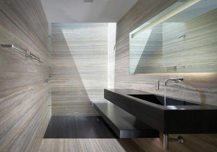 marble travertine bathroom interior modern design